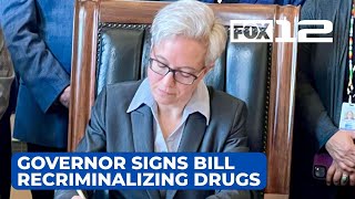 Governor signs bill recriminalizing drugs in Oregon [upl. by Artinahs]