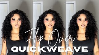 HOW TO Curly Flip Over Method Quickweave [upl. by Denver]