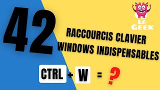 Les 42 raccourcis clavier Windows indispensables [upl. by Vinna]