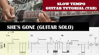 Steelheart Shes Gone Guitar Lesson With Tab Slow Tempo [upl. by Xuagram]