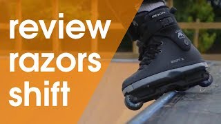 RAZORS SHIFT 2 INLINE SKATES REVIEW  WITH SMALL AND BIG WHEELS [upl. by Ymrots454]