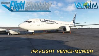 MSFS 2020 IFR FULL FLIGHT TESSERAMUNICH day39  IFR FLIGHT MSFS2024 live vatsim [upl. by Odlopoel]