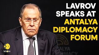 Lavrov LIVE Lavrov speaks at a panel during the diplomacy forum in Turkey  Russia News LIVE  WION [upl. by Keriann]