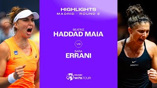 Beatriz Haddad Maia vs Sara Errani  2024 Madrid Round 2  WTA Match Highlights [upl. by Anorahs]