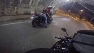 BADASS EXHAUST  FZ6 exhaust sound and flames [upl. by Gnap]