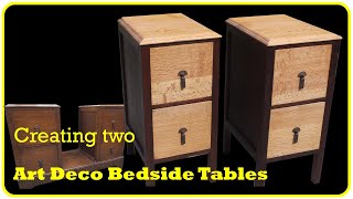 Creating Stylish Bedside Tables From A Damaged Art Deco Dresser  Furniture Restoration [upl. by Rosemari210]