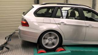 BMW 320d e91  Tuning Factory Dynorun  Movie 2 of 3 [upl. by Mcwherter257]