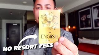 Inside the ENGLISH Hotel Las Vegas No Resort Fees amp VIP Perks 🌟 [upl. by Werdnaed]