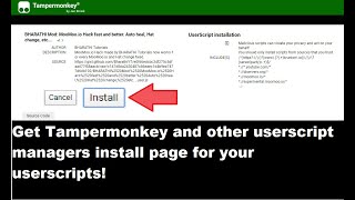 How to get Tampermonkey as well as other userscript managers installing page for your userscripts [upl. by Brod357]