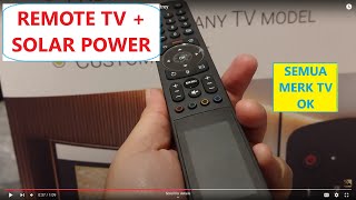 Remote TV Tenaga Cahaya Solar Power untuk semua Merk TV  No Battrey [upl. by Etnoved]