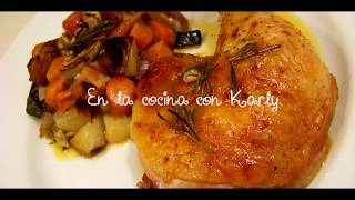 POLLO AL HORNO CON VERDURAS [upl. by Nagyam]