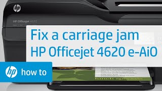 Fixing a Carriage Jam  HP Officejet 4620 eAllinOne Printer  HP [upl. by Aivull]