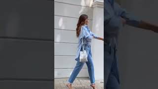 OUTFITS DE JEANS CON BLUSON Shorts ropaparadama moda2024mujer [upl. by Kendall]