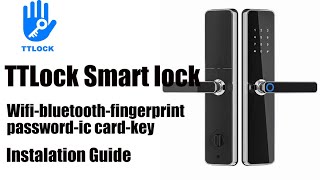 OS008FB TTLock smart lock installation guide video [upl. by Nanreik]