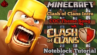 Clash of Clans Intro Theme Minecraft Note Block Tutorial [upl. by Henrion]