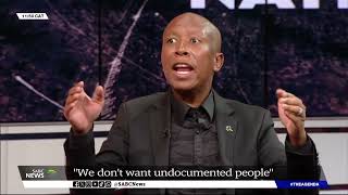 Malema on Face the Nation  EFFs stance on openborder policy [upl. by Aridatha]