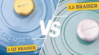 Le Creuset This or That Le Creuset 5 qt Braiser Vs 35 qt Braiser May 2024 [upl. by Lundt]