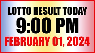 Lotto Result Today 9pm Draw February 1 2024 Swertres Ez2 Pcso [upl. by Eluj404]