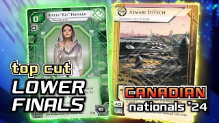 Netrunner Canadian Nationals 2024 Top Cut  Lower Finals  Mikhail Kit vs Jon Azmari [upl. by Aliuqet625]