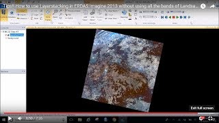 Tips How to use Layerstacking in ERDAS imagine 2013 without using all the bands of Landsat 8 [upl. by Isus]