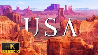 FLYING OVER THE USA 4K UHD  Relaxing Music With Stunning Beautiful Nature 4K Video Ultra HD [upl. by Artair]