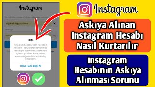 Askıya Alınan Instagram Hesabı Nasıl Kurtarılır  Instagram Hesabının Askıya Alınması Sorunu [upl. by Av31]