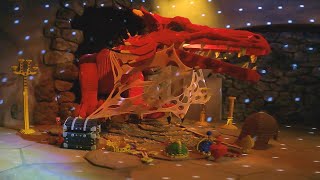 The Dragon Roller Coaster  Legoland California  Halloween Edition 4K [upl. by Anemolihp]