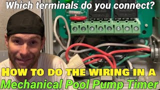 How to wire mechanical ￼pool pump timer Hook up connect electric 24Hour BNLINK grasslin intermatic [upl. by Marla580]