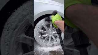 Car wheels cleaning satisfying washing Mobile Car Valeting Kinsale [upl. by Carrol]