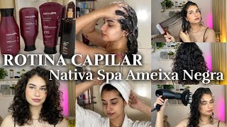 rotina capilar com O Boticário Nativa Spa de Ameixa Negra ✨ lavagem finalização e day after [upl. by Litch]