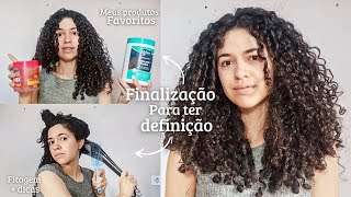 FINALIZAÇÃO CABELO CACHEADO para TER MUITA DEFINIÇÃO produtos fitagem truques✨ [upl. by Porta]