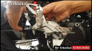 RS150R V2 pasang footrest Titanium full tutorialkanan [upl. by Wilterdink]