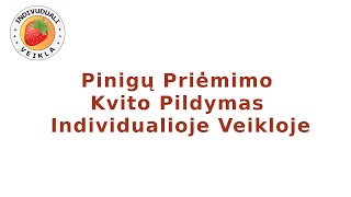 Pinigų Priėmimo Kvito Pildymas [upl. by Krucik]