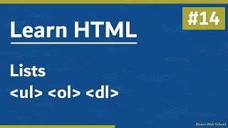 Learn HTML In Arabic 2021  14  Lists  UL OL DL [upl. by Herriott]