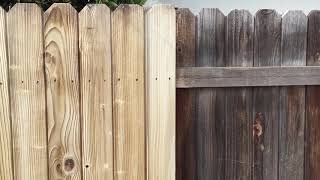 SoftWashing Makes Wood Fence Look New  Part 2 [upl. by Orola]