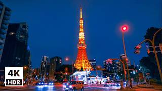 Dusk in Tokyo Tower  4K HDR with Binaural Japanese Sounds [upl. by Ameehs]