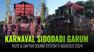 Rute amp Daftar Hadir Sound System KARNAVAL SIDODADI GARUM Blitar Hari Ini Minggu 11 Agustus 2024 [upl. by Nnoj]