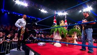 AJ Styles crashes the coronation of Magnus January 2 2014 [upl. by Aitropal854]