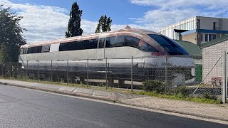 The fastest commercial train in the world Transrapid Maglev Germany Lathen [upl. by Jamill155]