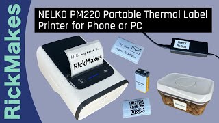 NELKO PM220 Portable Thermal Label Printer for Phone or PC [upl. by Allard827]