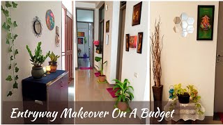 Entryway Makeover On A Budget With A Before And After Look 😍  Entryway Decorating Ideas [upl. by Eitra842]