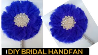 DIY BRIDAL HANDFAN How to make the trending Bridal handfan with feathers [upl. by Naawaj14]