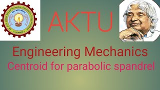 CENTROID OF AN AREAPARABOLIC SPANDRELLecture5 [upl. by Dachi]