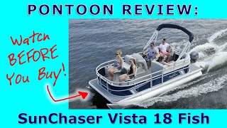 Fishing Pontoon Review 2021 Sunchaster Vista 18 Fish [upl. by Cocke]