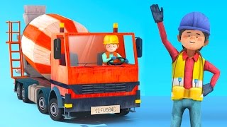 Kinder Auto filme Kinder lern video Kinderlied über Traktor Bulldozer für Kinder Bau für Kinder [upl. by Lessig571]