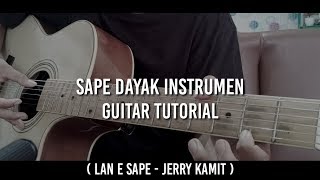 Tutorial guitar Lan E Sape PART 1  INSTRUMEN SAPE DAYAK MENENANGKAN [upl. by Pejsach]