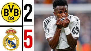 ⚪ Dortmund vs Real Madrid 25 vinicius Jr hattrick Goal EXTENDED HIGHLIGHTS CHAMPIONS LEAGUE 2025 [upl. by Cleon]