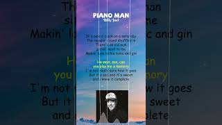 Billy Joel  Piano Man Lyrics shorts [upl. by Holloway355]