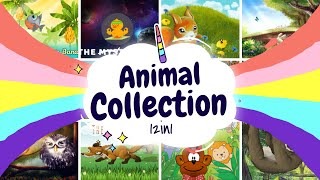 Sleep Stories for Kids  ANIMAL COLLECTION 12in1  Sleep Meditations for Children [upl. by Eimoan32]