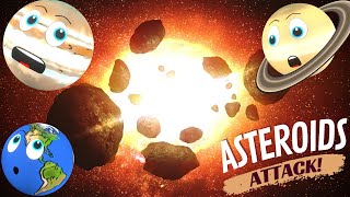 Space for Kids  Asteroids  Solar System Planets [upl. by Alil]